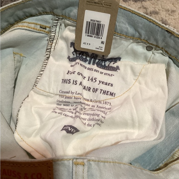 Levi’s Men’s 412 Slim Shorts Light Wash, Size 42, 9” - Picture 5 of 5